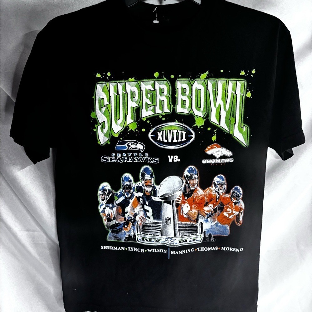 Seahawk‎ Super Bowl XLVIII Black Graphic Tee